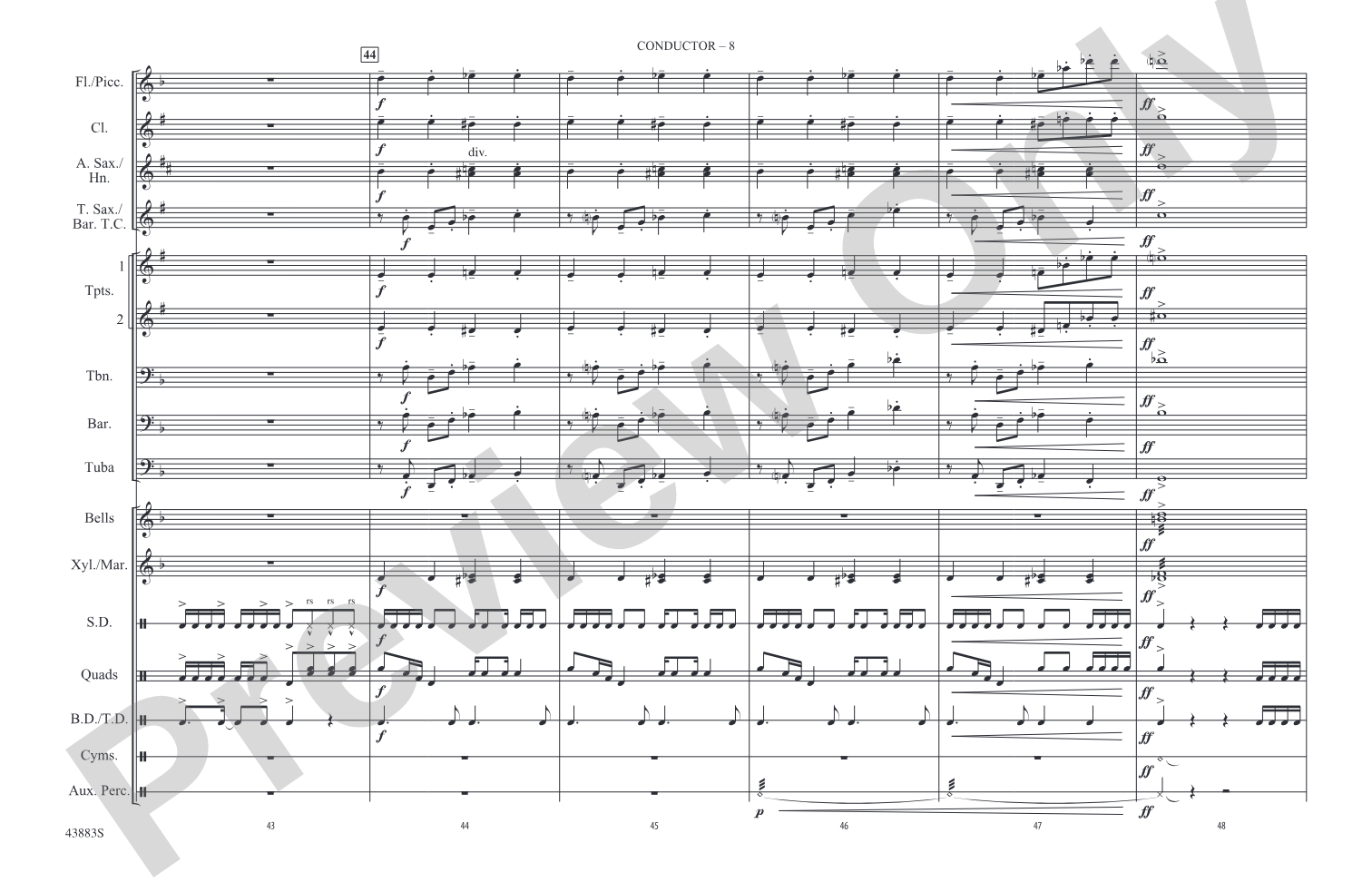 Godzilla, Part 1: Marching Band Conductor Score & Parts