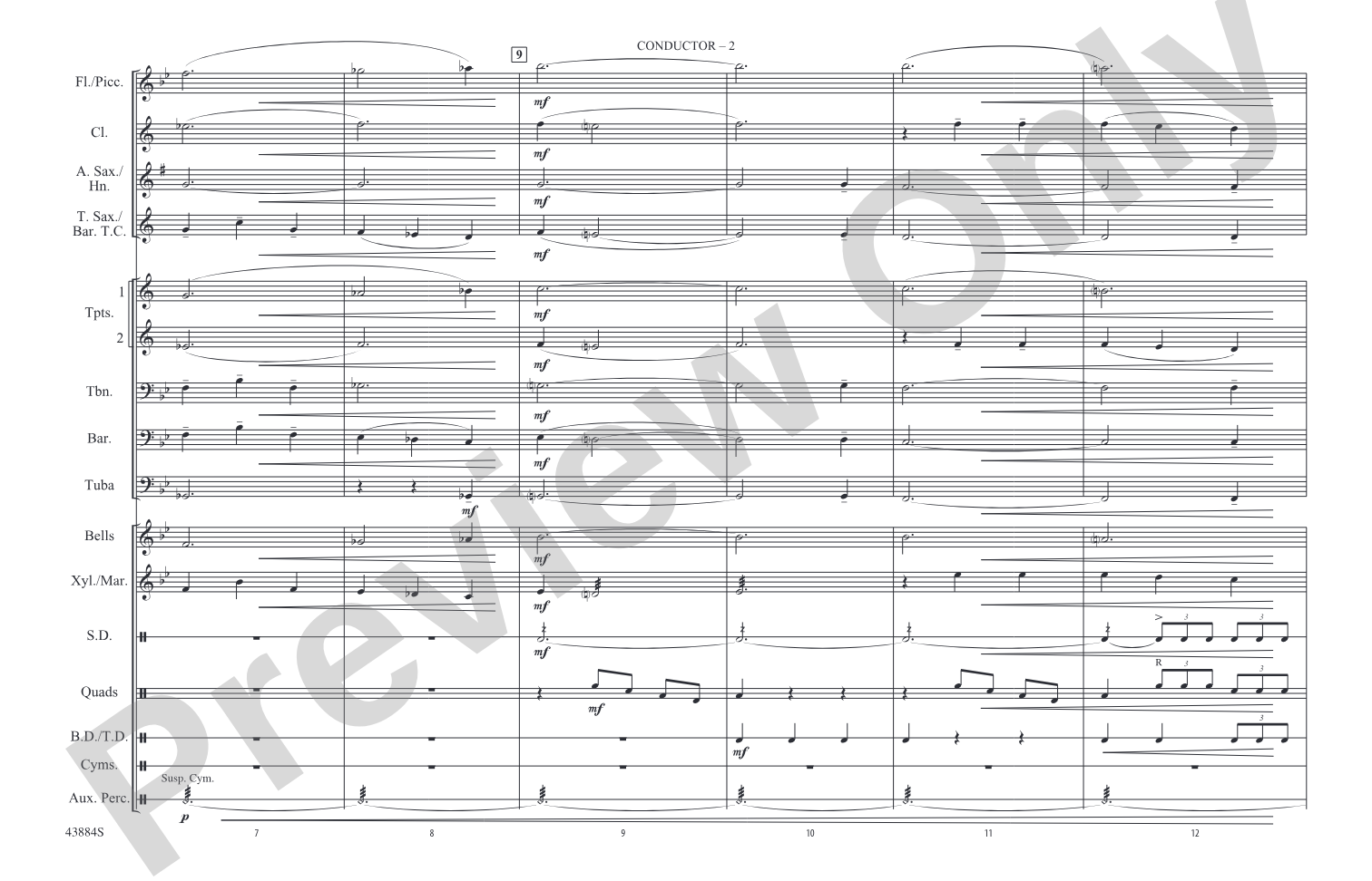 Godzilla, Part 2: Marching Band Conductor Score & Parts