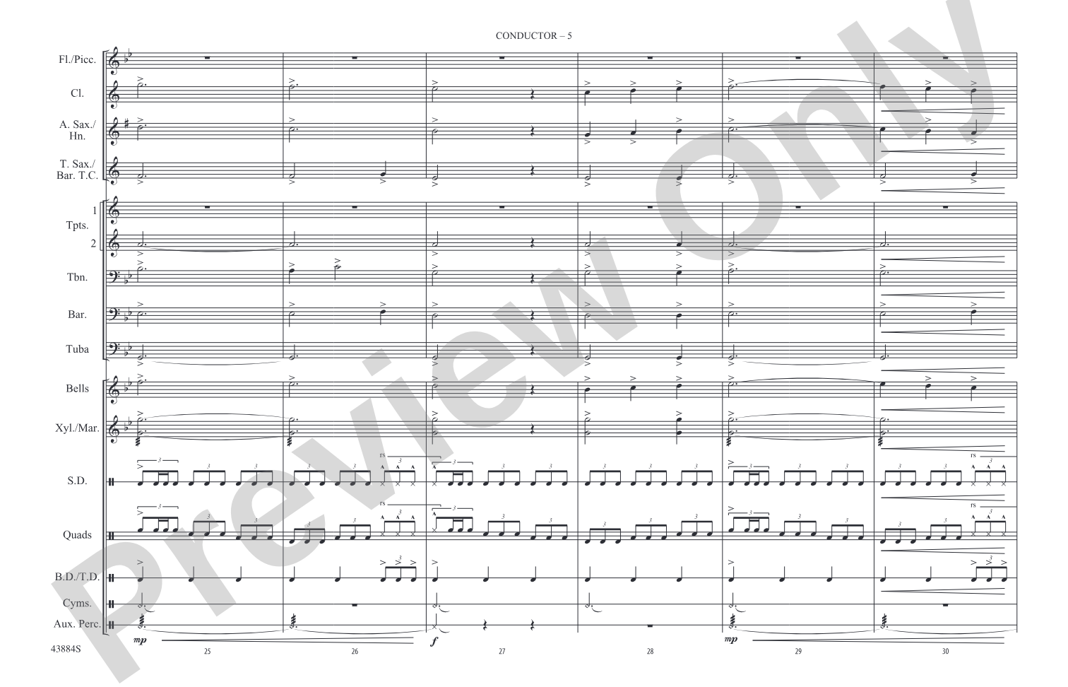 Godzilla, Part 2: Marching Band Conductor Score & Parts