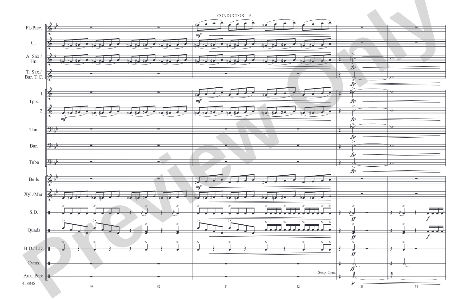 Godzilla, Part 2: Marching Band Conductor Score & Parts