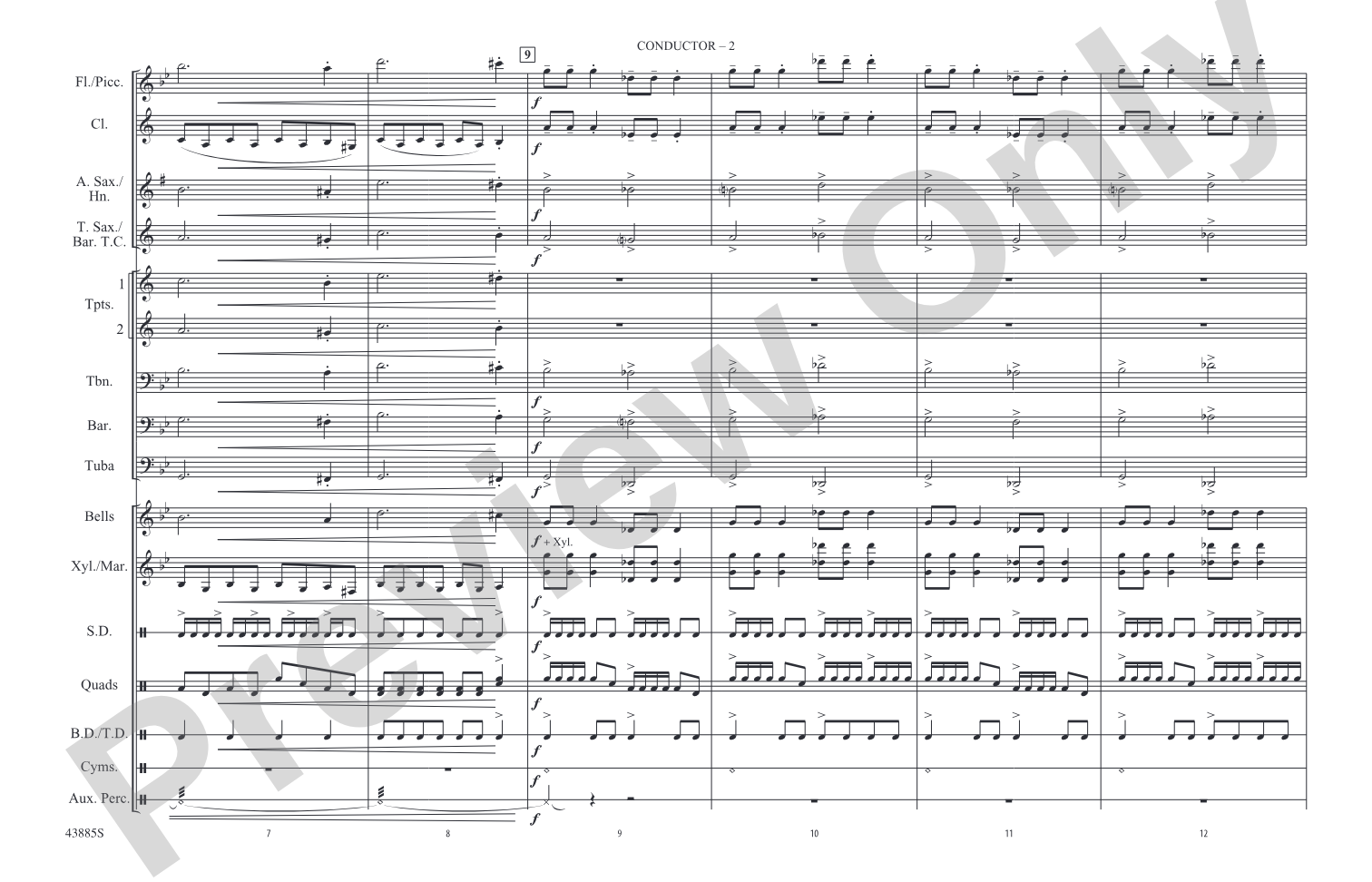 Godzilla, Part 3: Marching Band Conductor Score & Parts