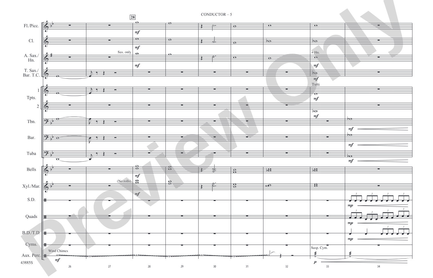 Godzilla, Part 3: Marching Band Conductor Score & Parts