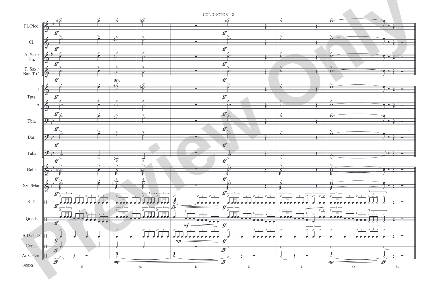Godzilla, Part 3: Marching Band Conductor Score & Parts