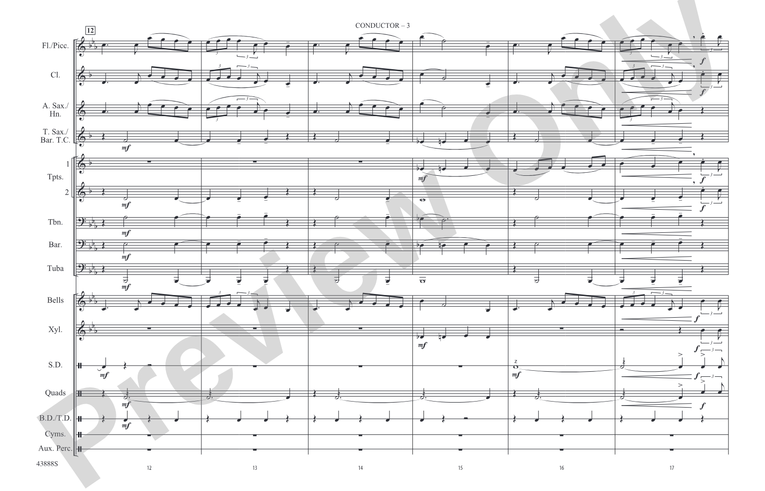 Star Wars (Main Theme): Marching Band Conductor Score & Parts