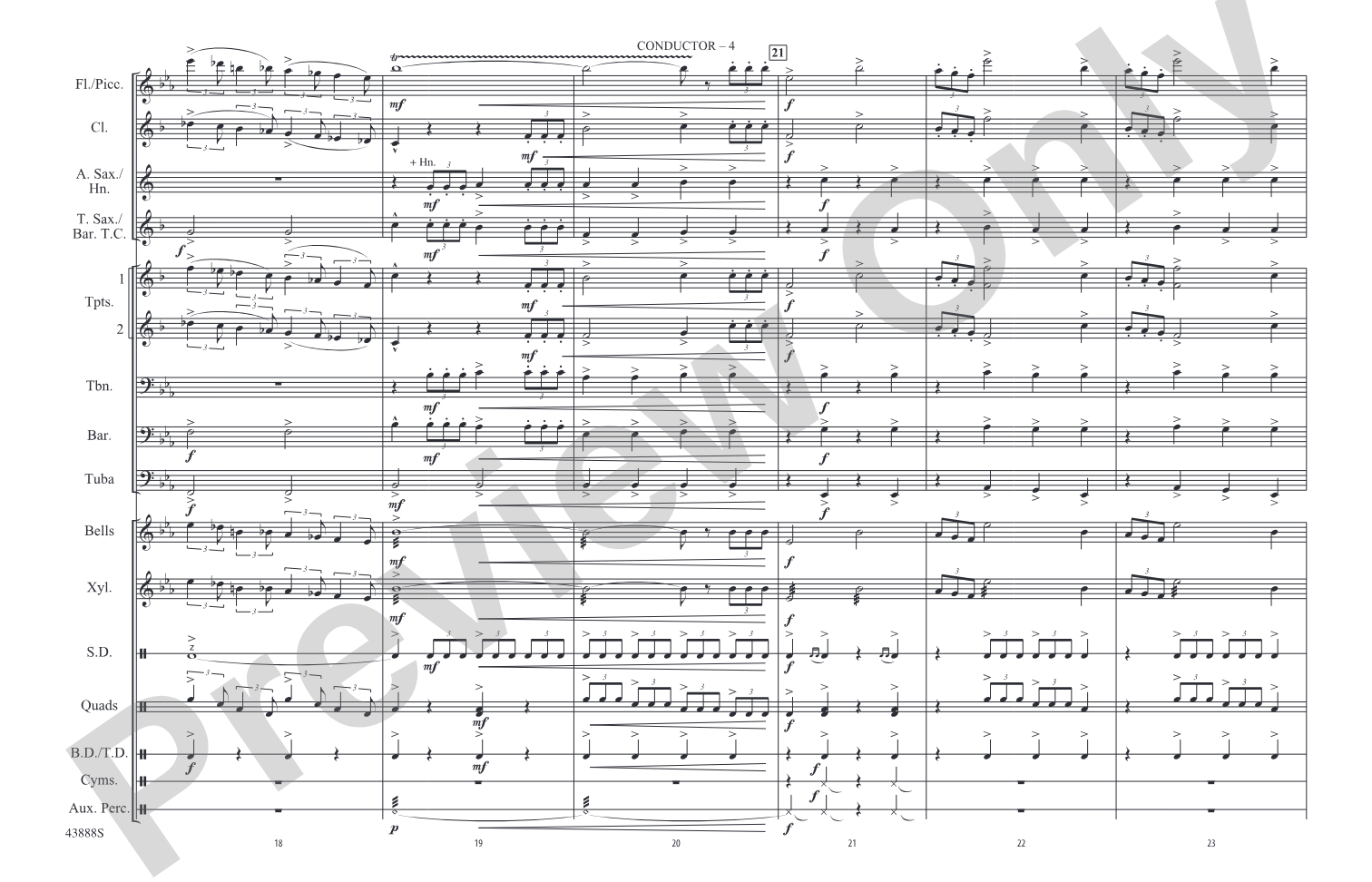 Star Wars (Main Theme): Marching Band Conductor Score & Parts