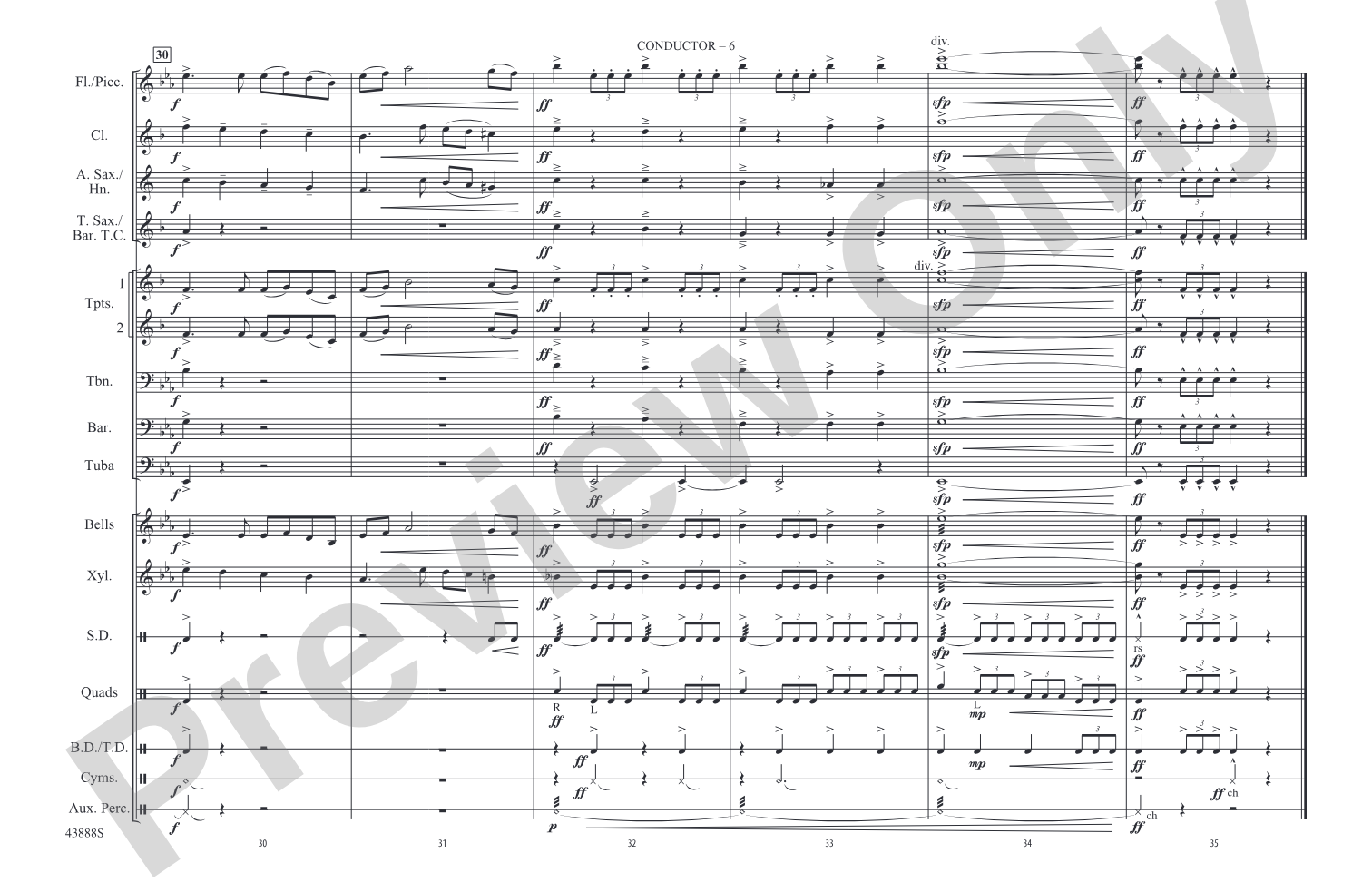 Star Wars (Main Theme): Marching Band Conductor Score & Parts