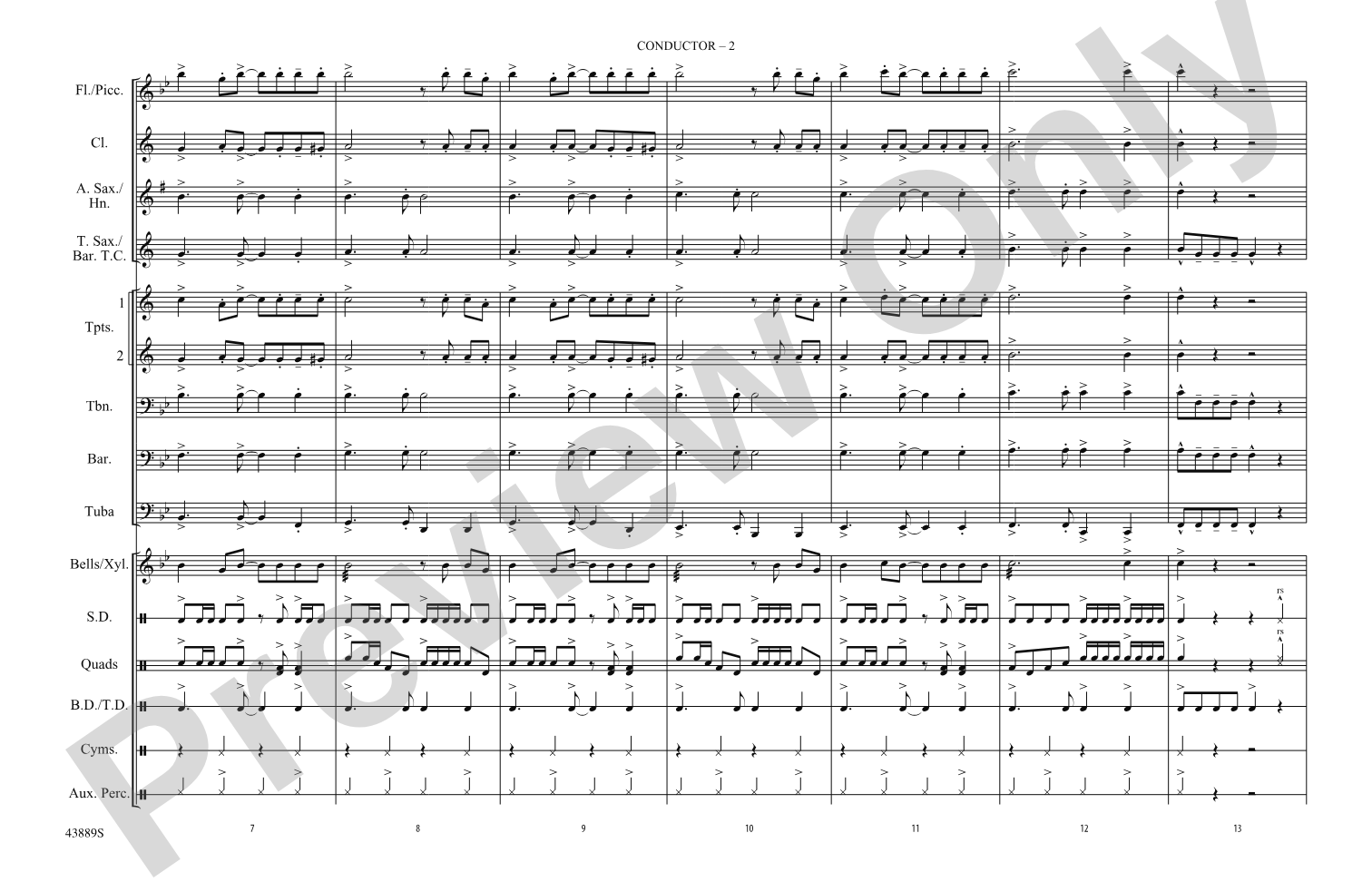 Monster Mash: Marching Band Conductor Score & Parts
