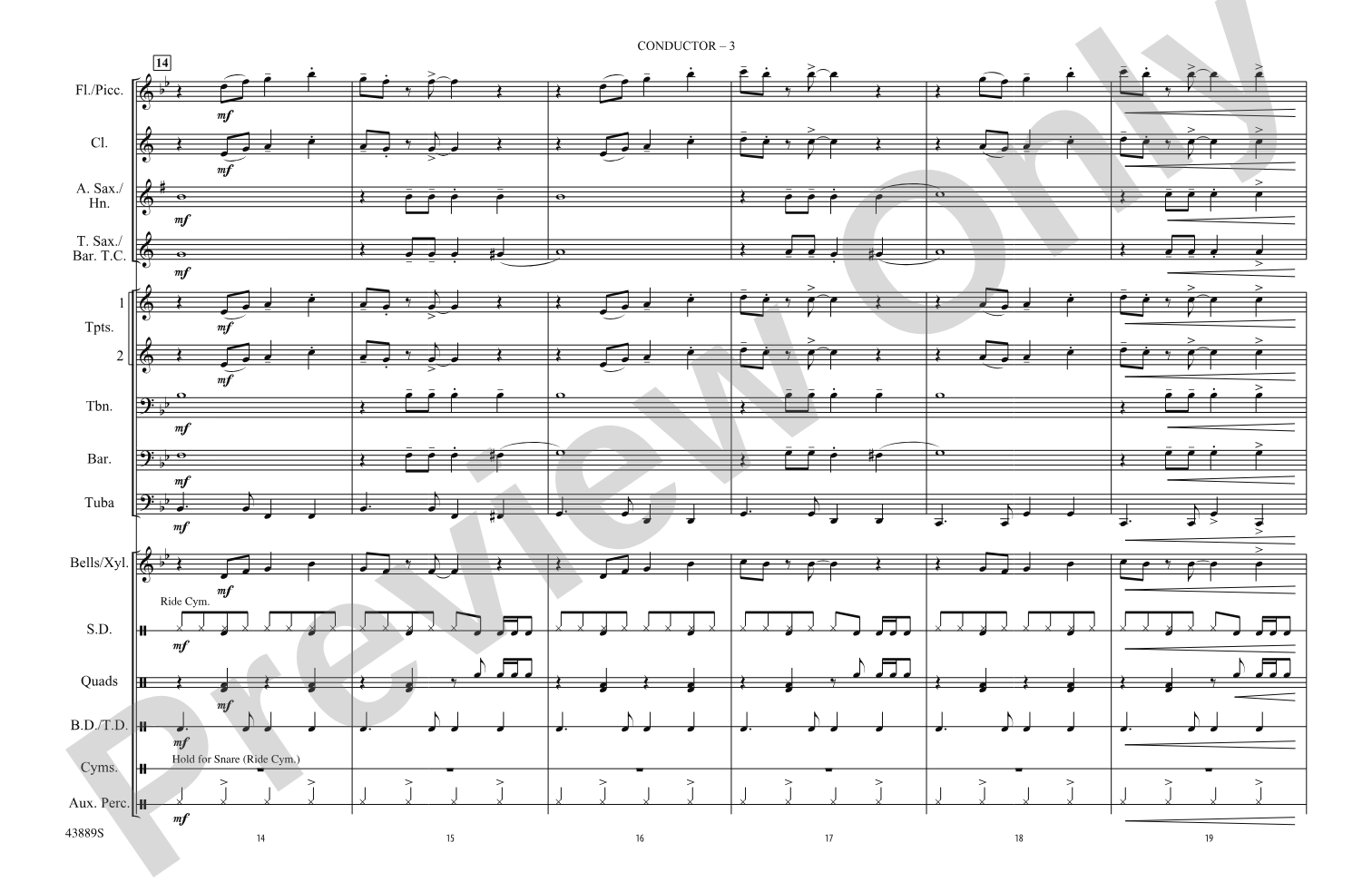 Monster Mash: Marching Band Conductor Score & Parts