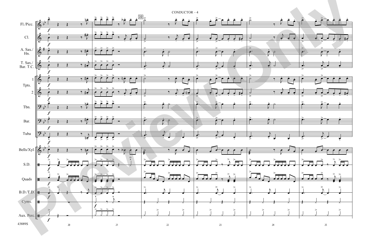 Monster Mash: Marching Band Conductor Score & Parts