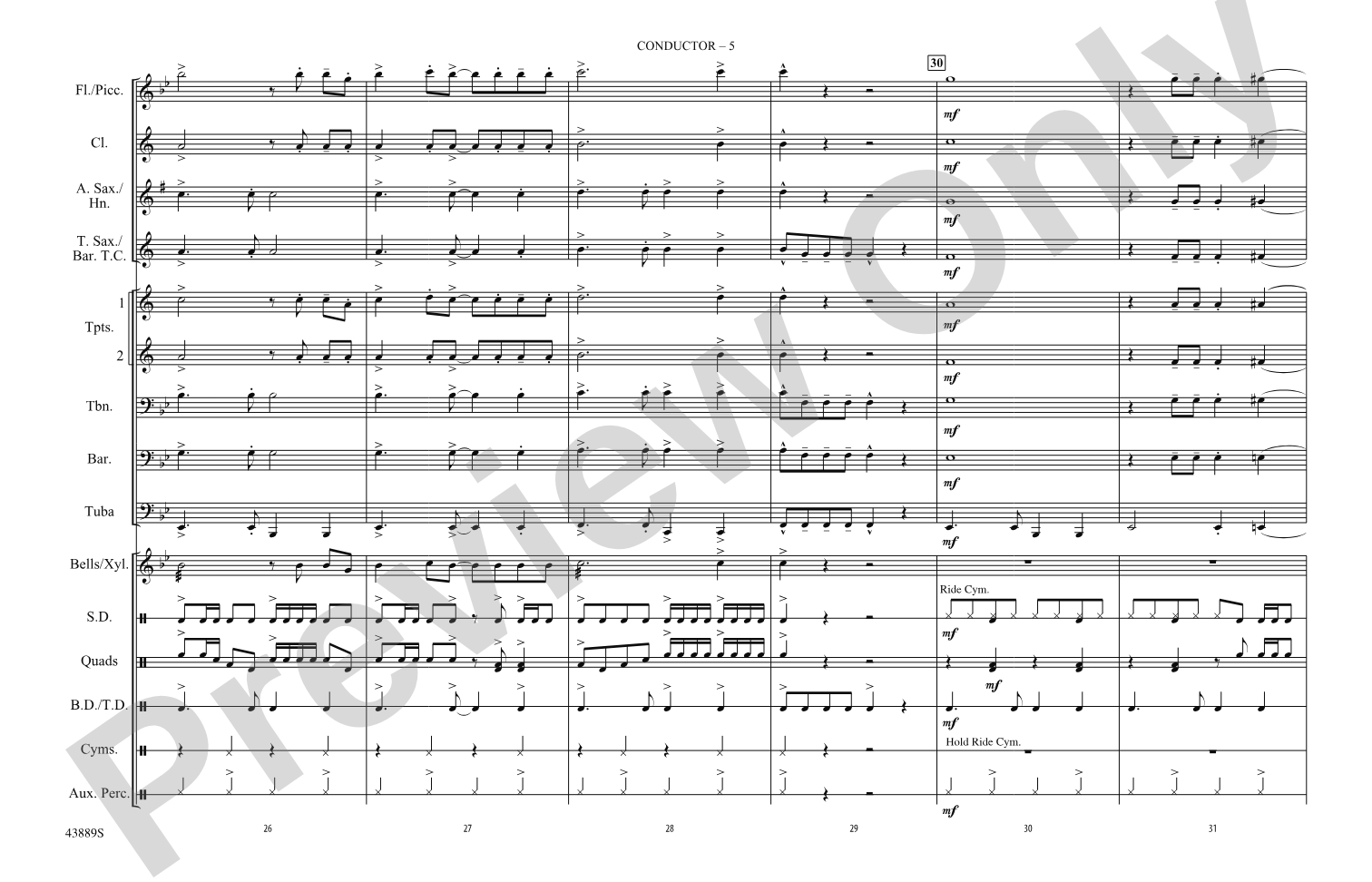 Monster Mash: Marching Band Conductor Score & Parts