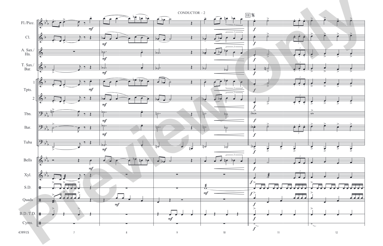 Conquest (from Captain from Castille): Marching Band Conductor Score & Parts