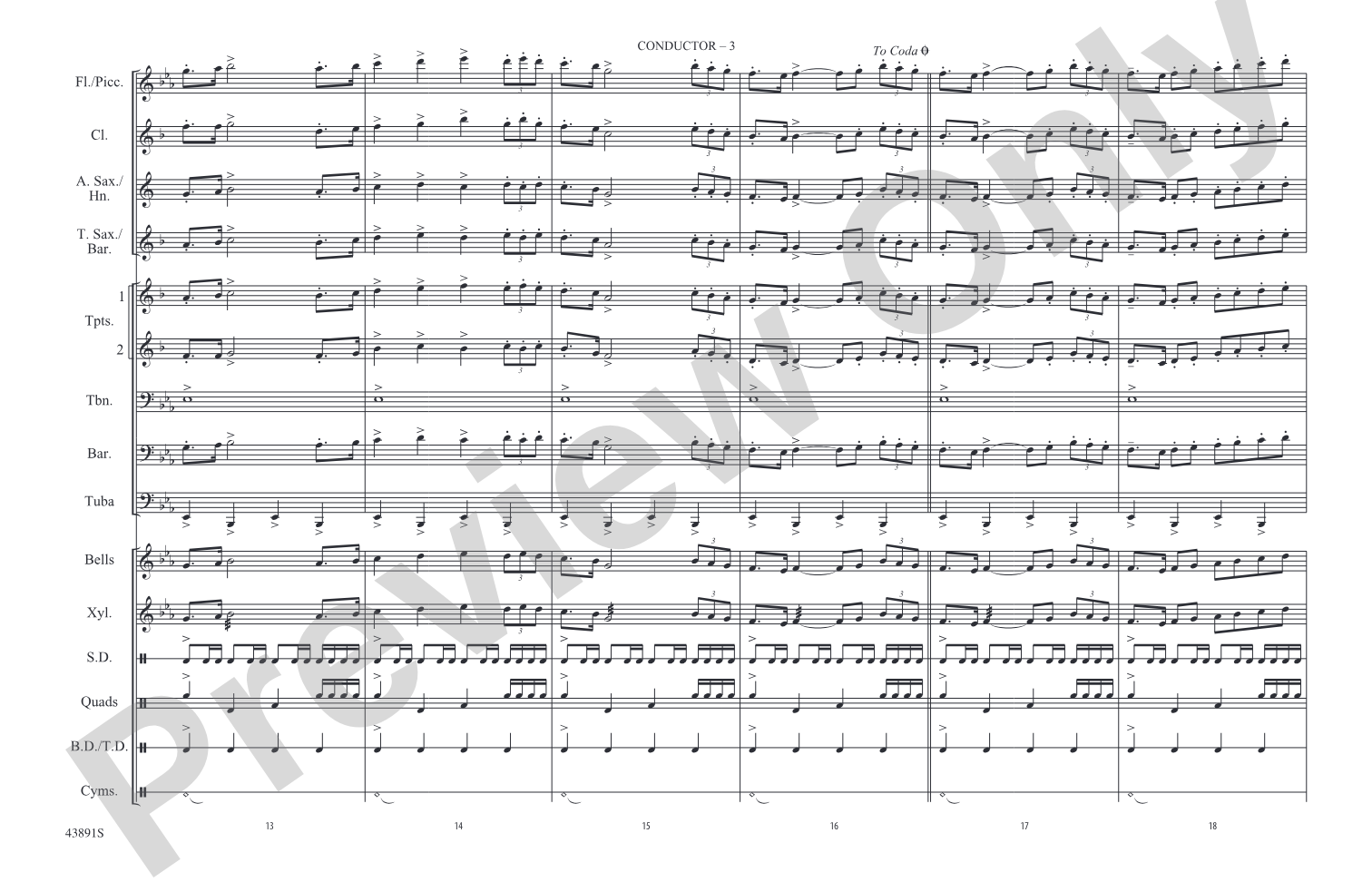 Conquest (from Captain from Castille): Marching Band Conductor Score & Parts