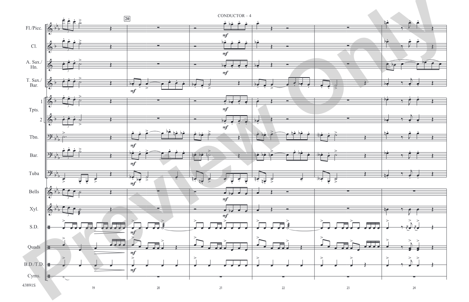 Conquest (from Captain from Castille): Marching Band Conductor Score & Parts