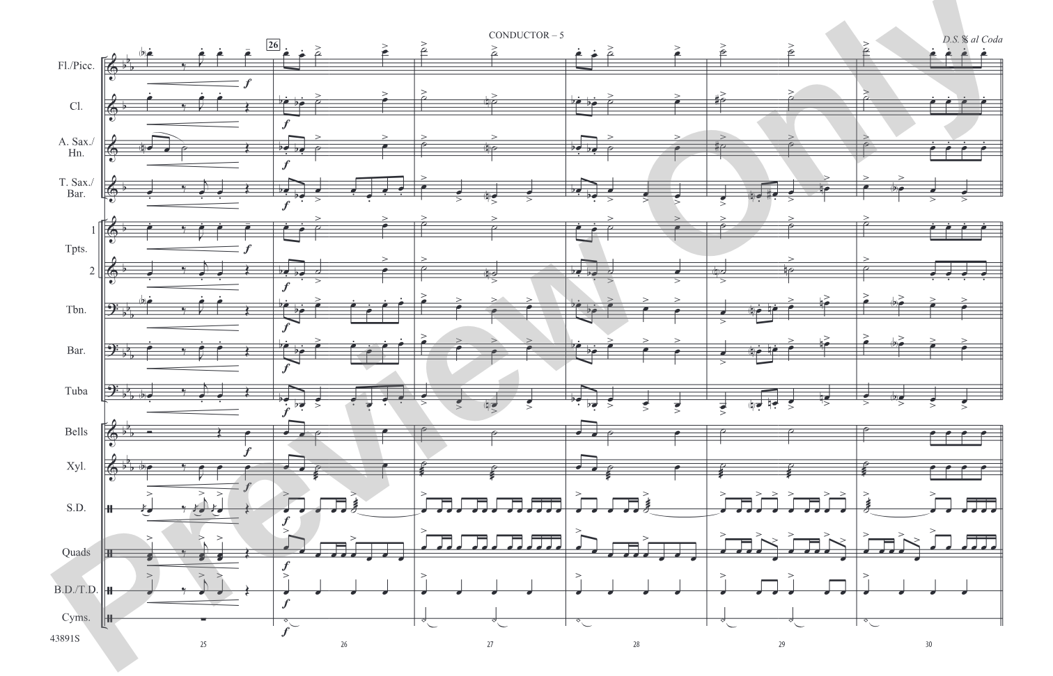 Conquest (from Captain from Castille): Marching Band Conductor Score & Parts