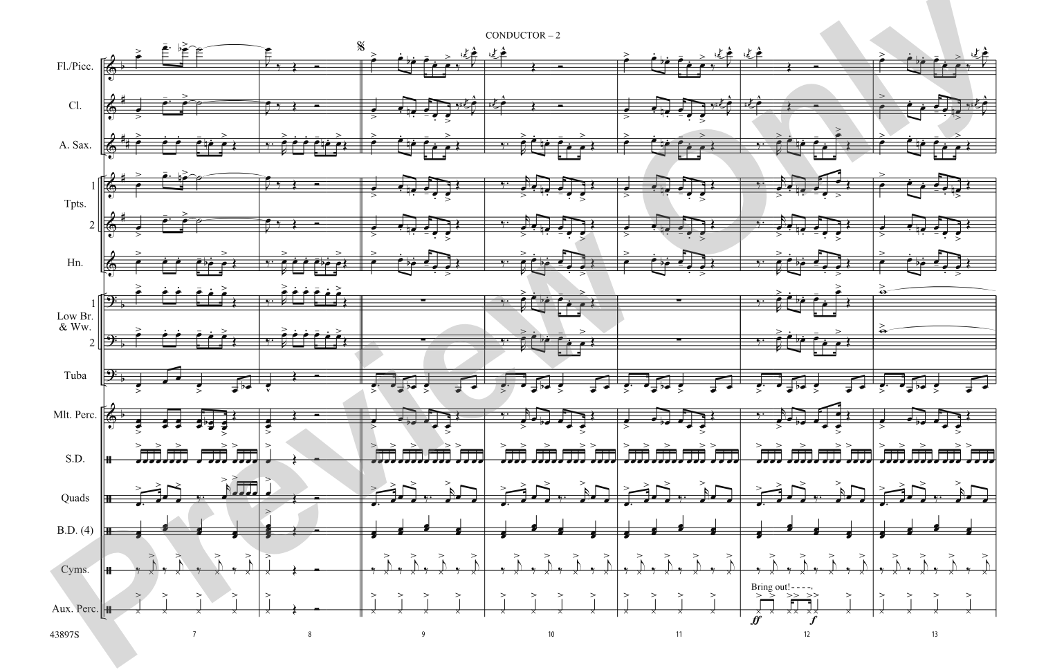 Fireball: Marching Band Conductor Score & Parts