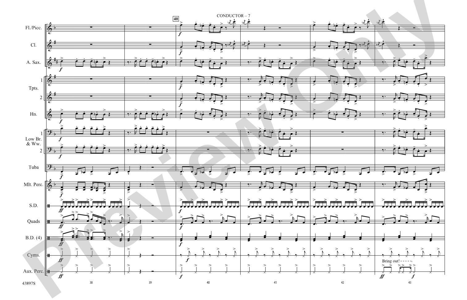 Fireball: Marching Band Conductor Score & Parts