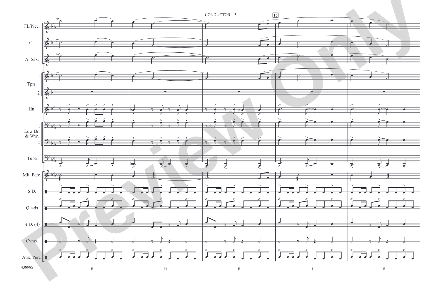 The Magnificent Seven: Marching Band Conductor Score & Parts