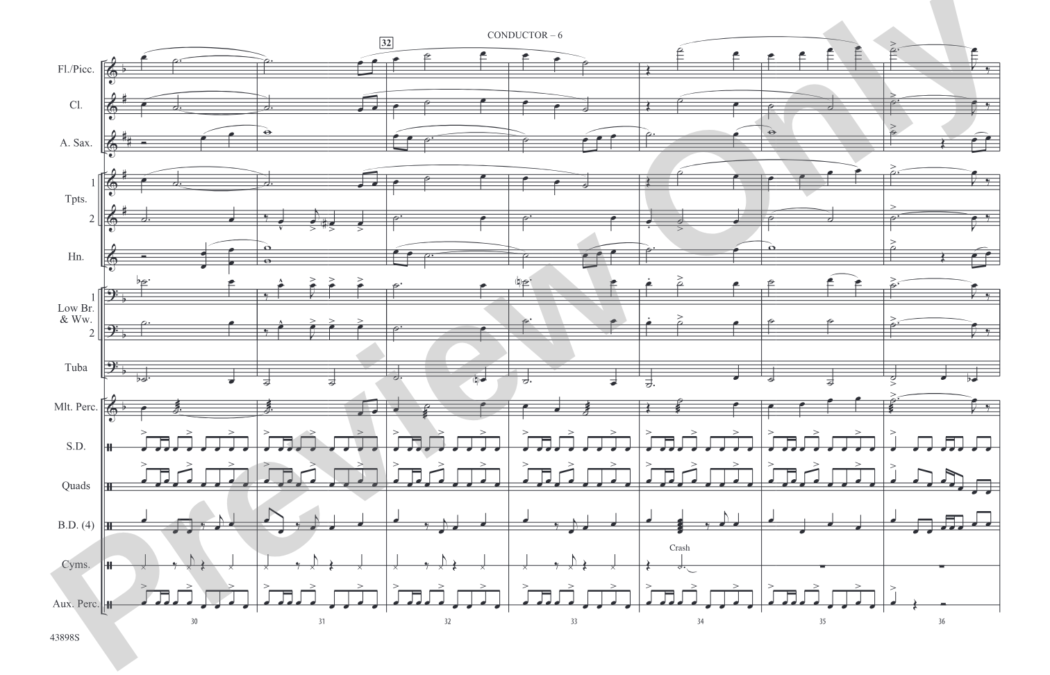 The Magnificent Seven: Marching Band Conductor Score & Parts