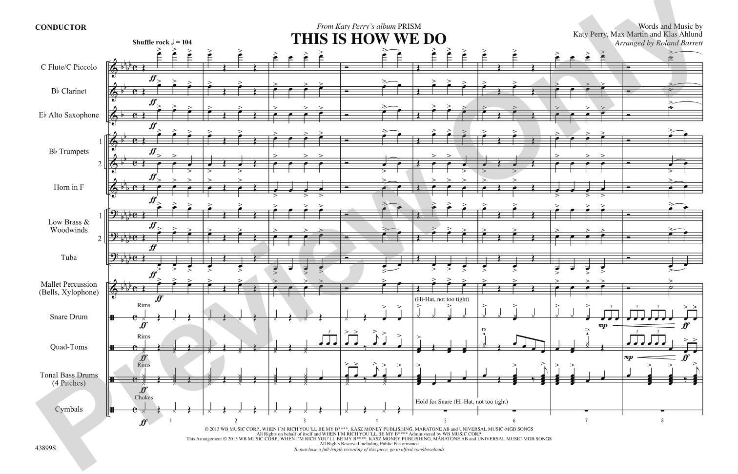 This Is How We Do: Marching Band Conductor Score & Parts