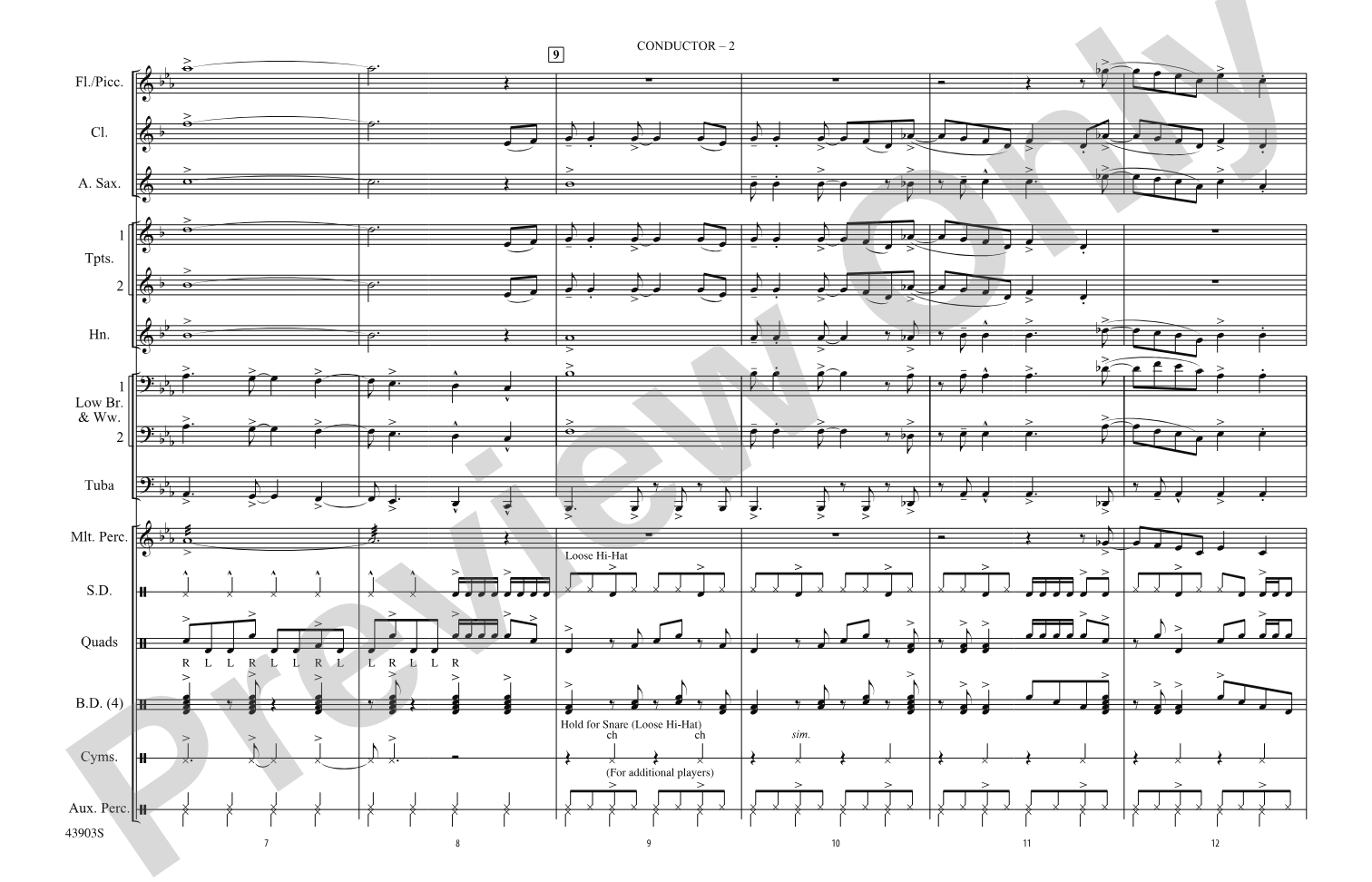 Shout It Out Loud: Marching Band Conductor Score & Parts