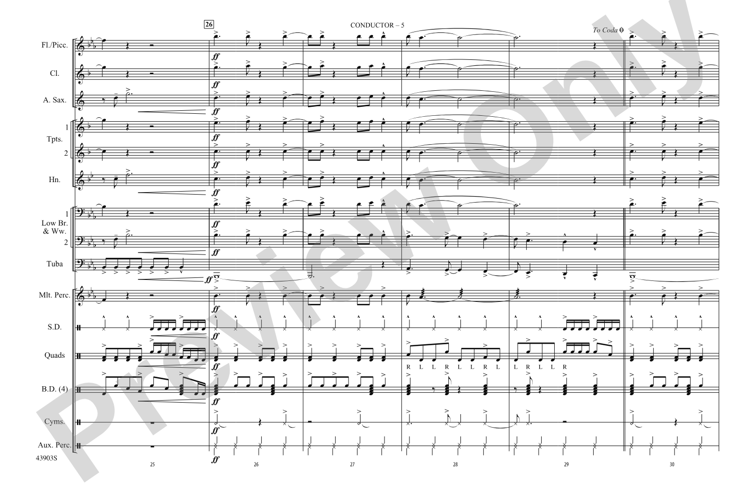 Shout It Out Loud: Marching Band Conductor Score & Parts