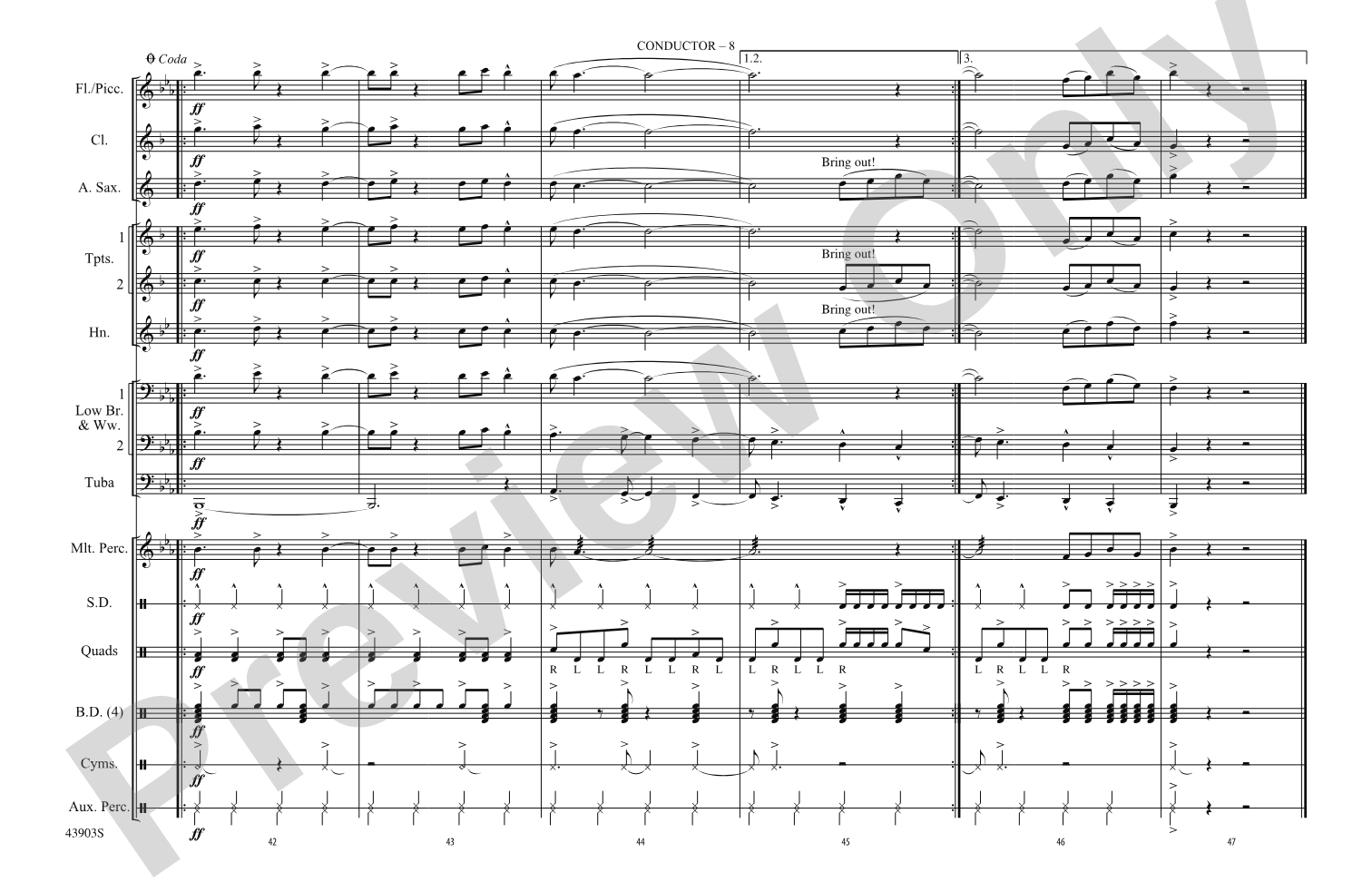 Shout It Out Loud: Marching Band Conductor Score & Parts