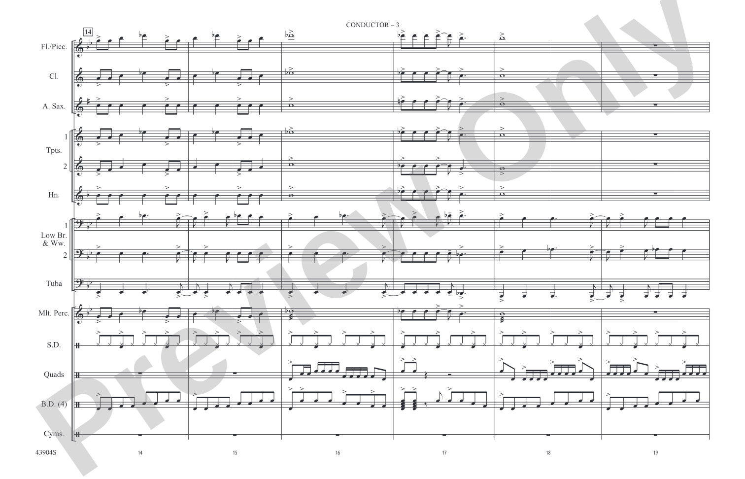 Rock and Roll: Marching Band Conductor Score & Parts