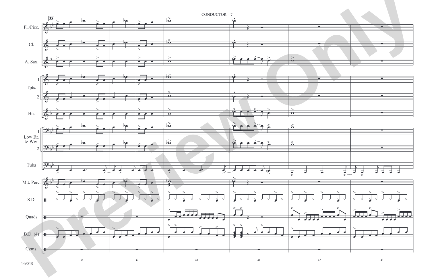 Rock and Roll: Marching Band Conductor Score & Parts