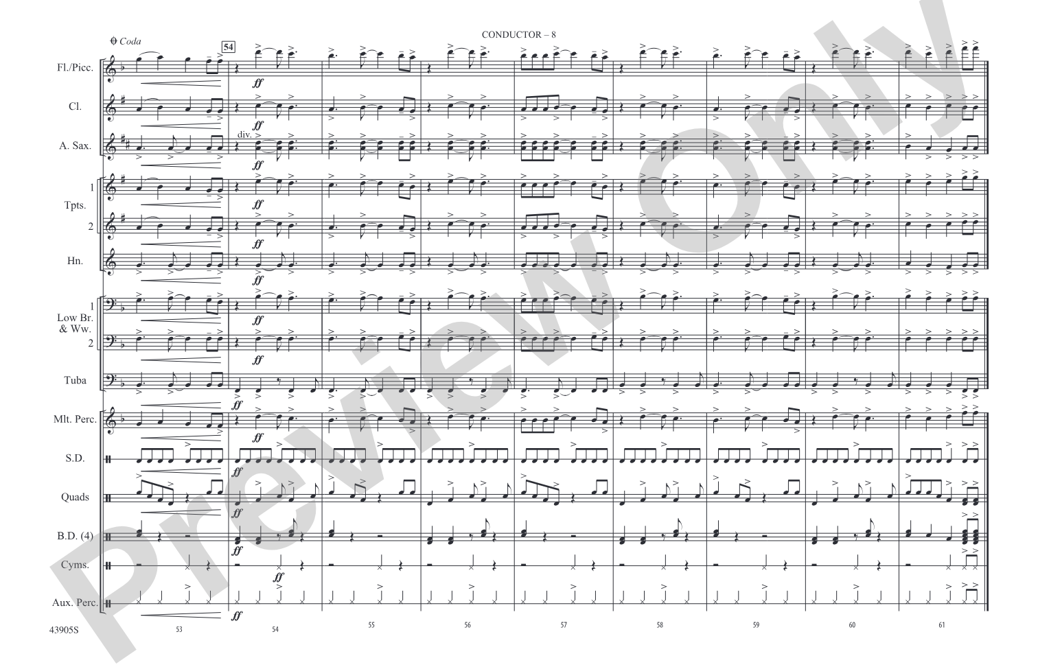 Steal My Girl: Marching Band Conductor Score & Parts