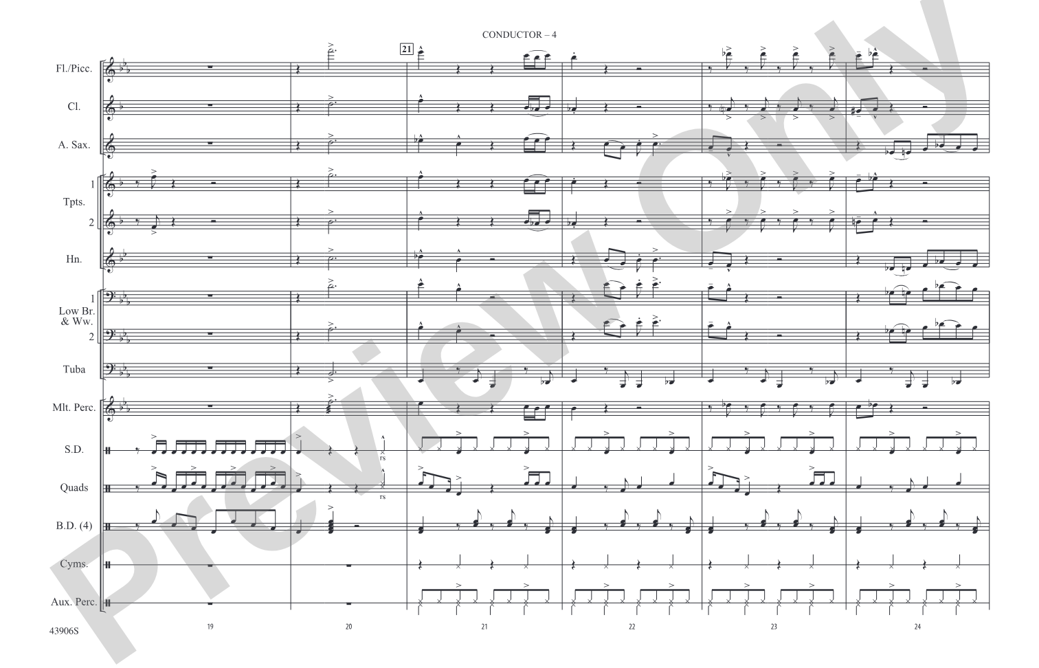 Papa's Got a Brand New Bag: Marching Band Conductor Score & Parts