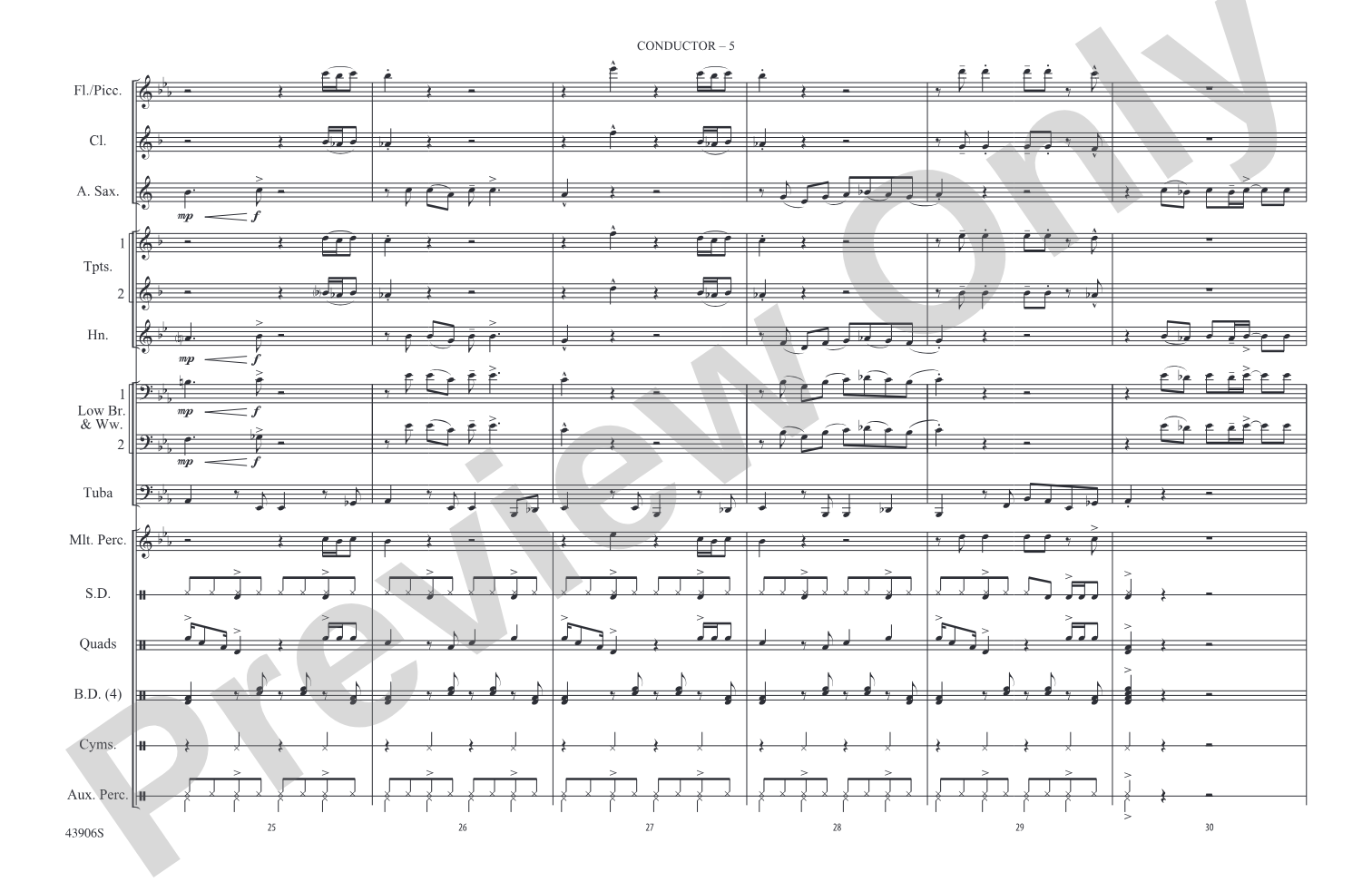 Papa's Got a Brand New Bag: Marching Band Conductor Score & Parts