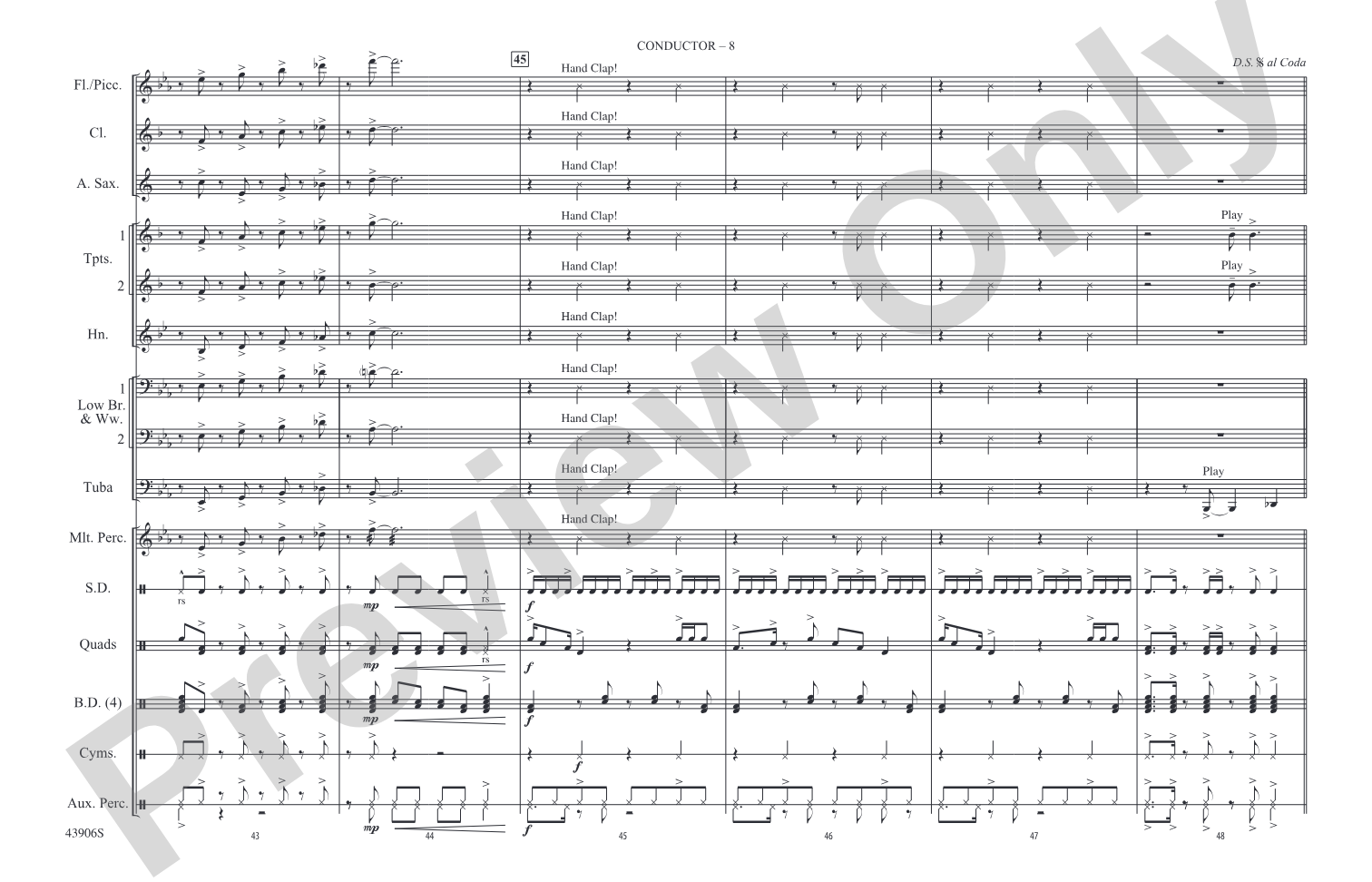 Papa's Got a Brand New Bag: Marching Band Conductor Score & Parts