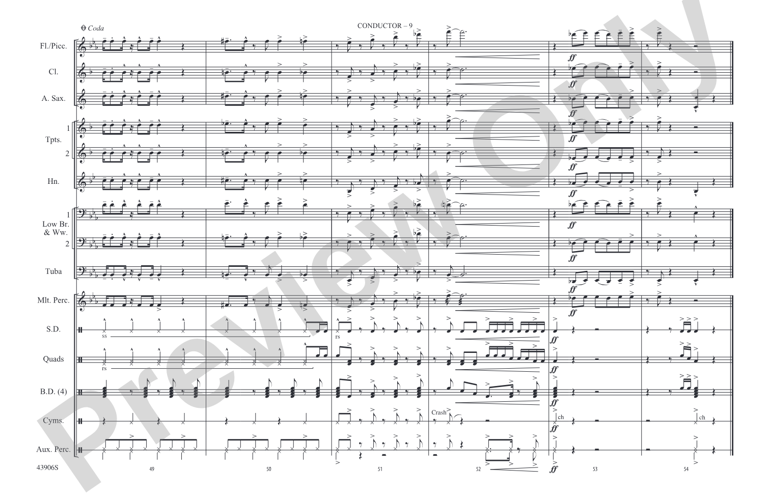 Papa's Got a Brand New Bag: Marching Band Conductor Score & Parts