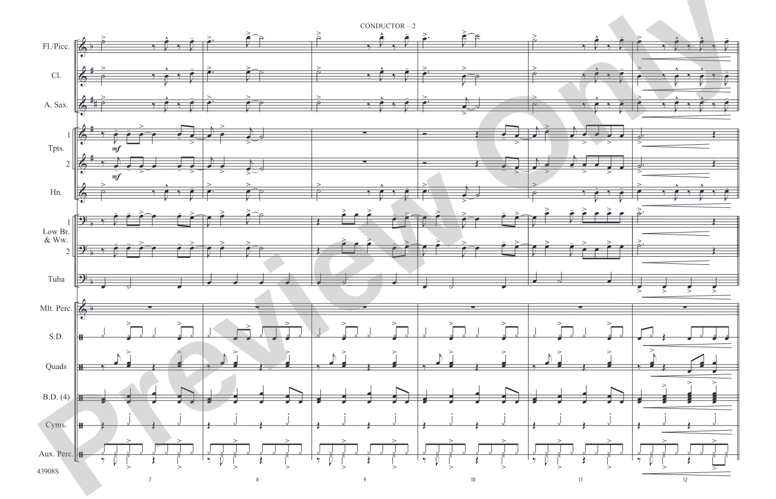 Spirit in the Sky (from Guardians of the Galaxy): Marching Band Conductor Score & Parts