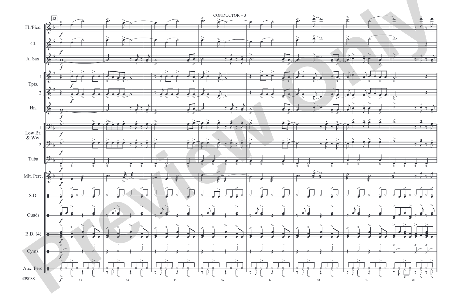 Spirit in the Sky (from Guardians of the Galaxy): Marching Band Conductor Score & Parts