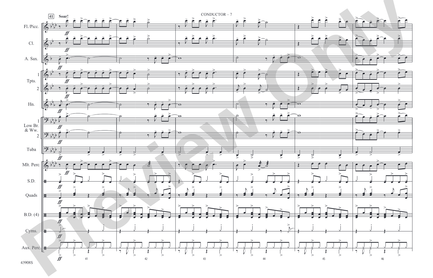 Spirit in the Sky (from Guardians of the Galaxy): Marching Band Conductor Score & Parts
