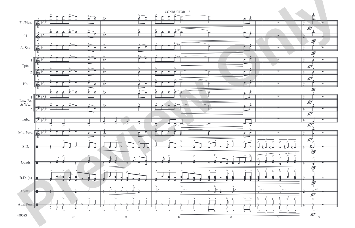 Spirit in the Sky (from Guardians of the Galaxy): Marching Band Conductor Score & Parts