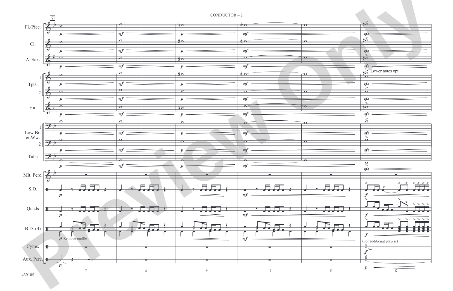 NFL Countdown Theme: Marching Band Conductor Score & Parts