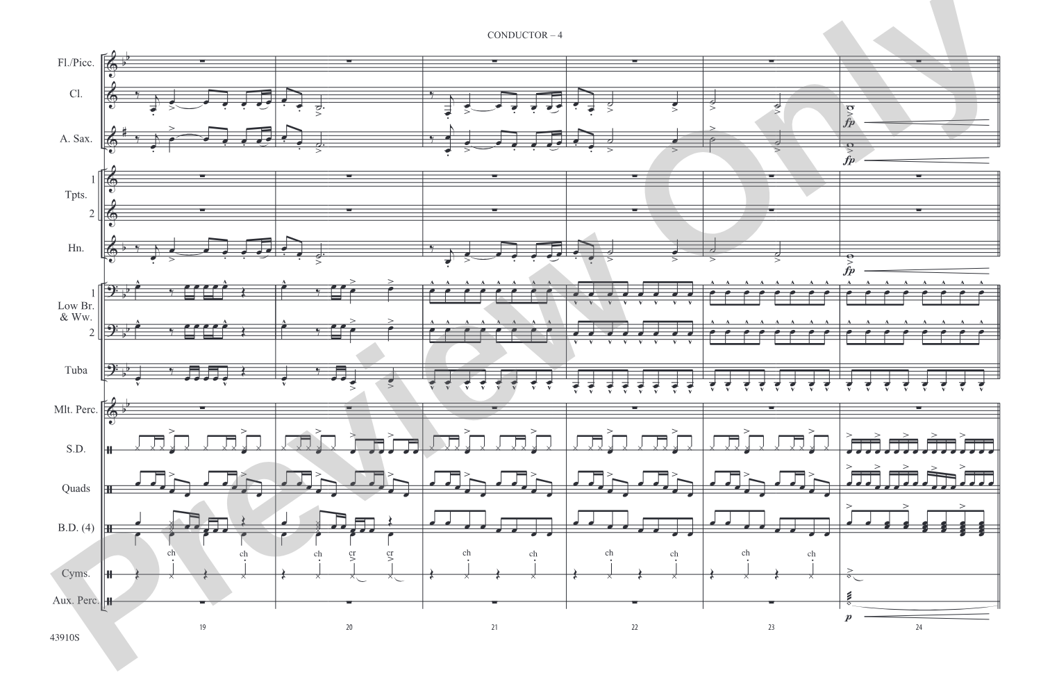 NFL Countdown Theme: Marching Band Conductor Score & Parts