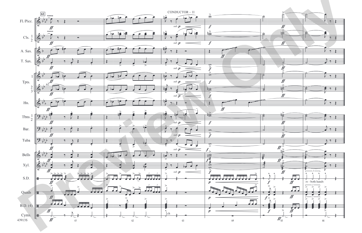 Con Slancio: Marching Band Conductor Score & Parts