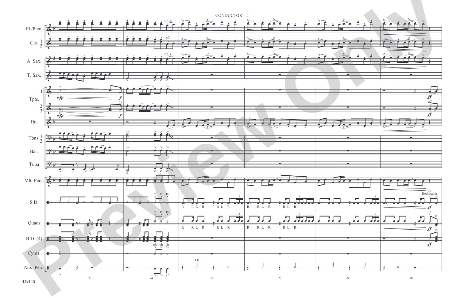 Centuries: Marching Band Conductor Score & Parts