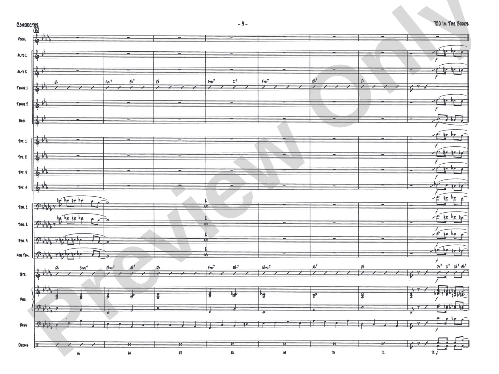 720 in the Books: Vocal Solo with Jazz Ensemble Conductor Score & Parts