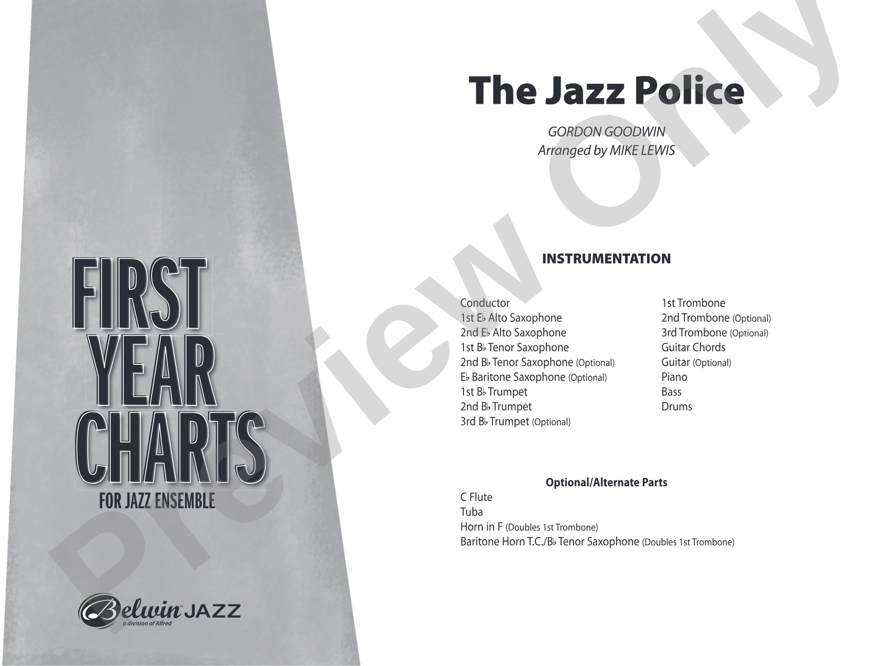 The Jazz Police: Jazz Ensemble Conductor Score & Parts