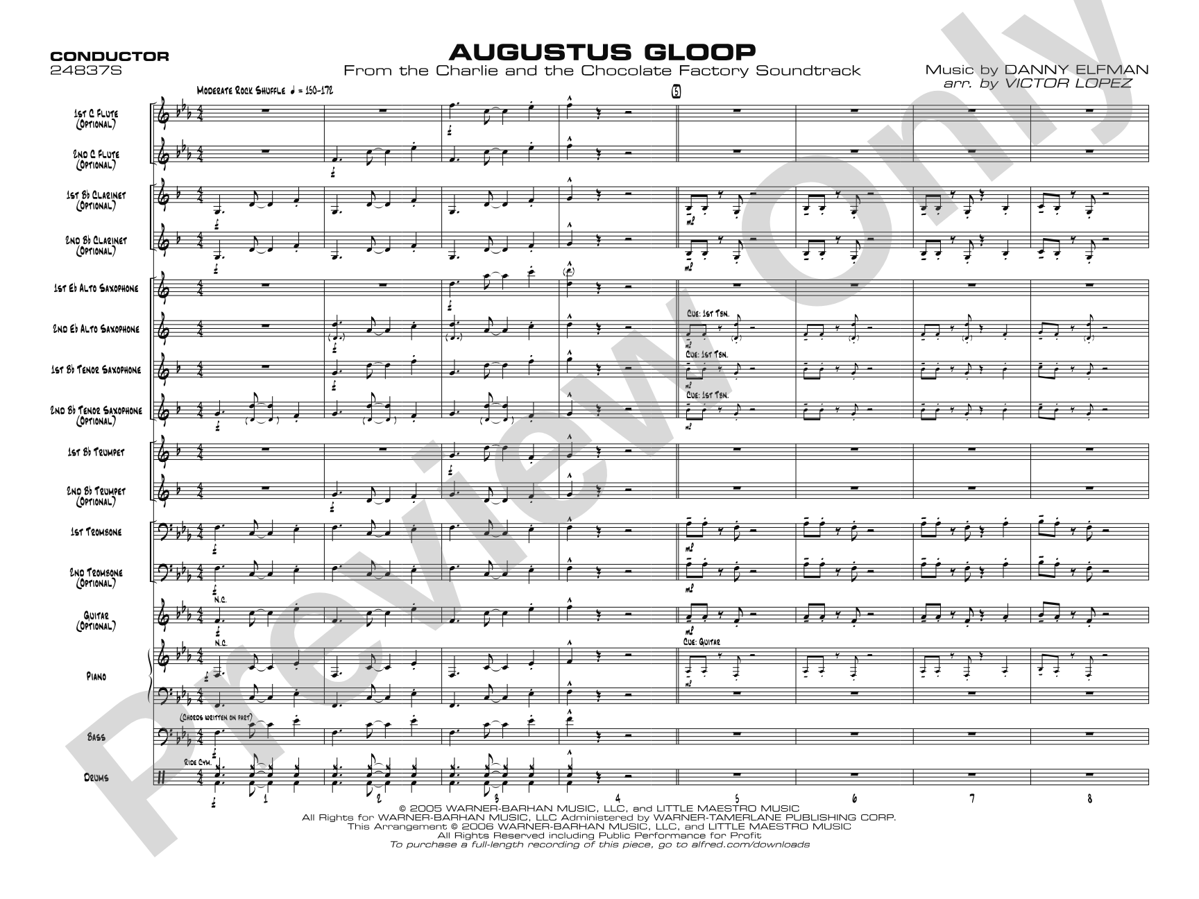 Augustus Gloop: Jazz Ensemble Conductor Score & Parts