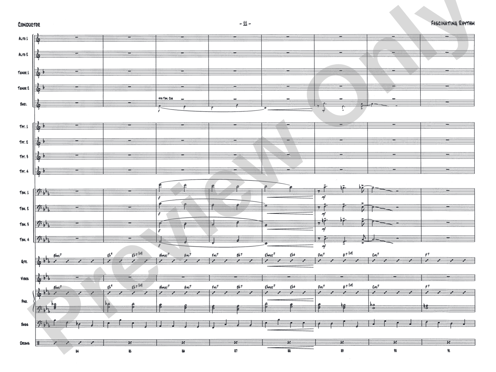 Fascinating Rhythm: Jazz Ensemble Conductor Score & Parts