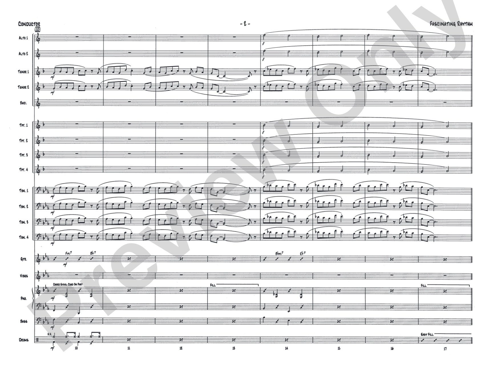 Fascinating Rhythm: Jazz Ensemble Conductor Score & Parts