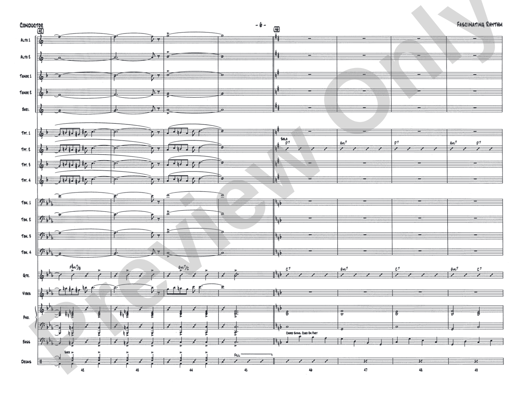 Fascinating Rhythm: Jazz Ensemble Conductor Score & Parts