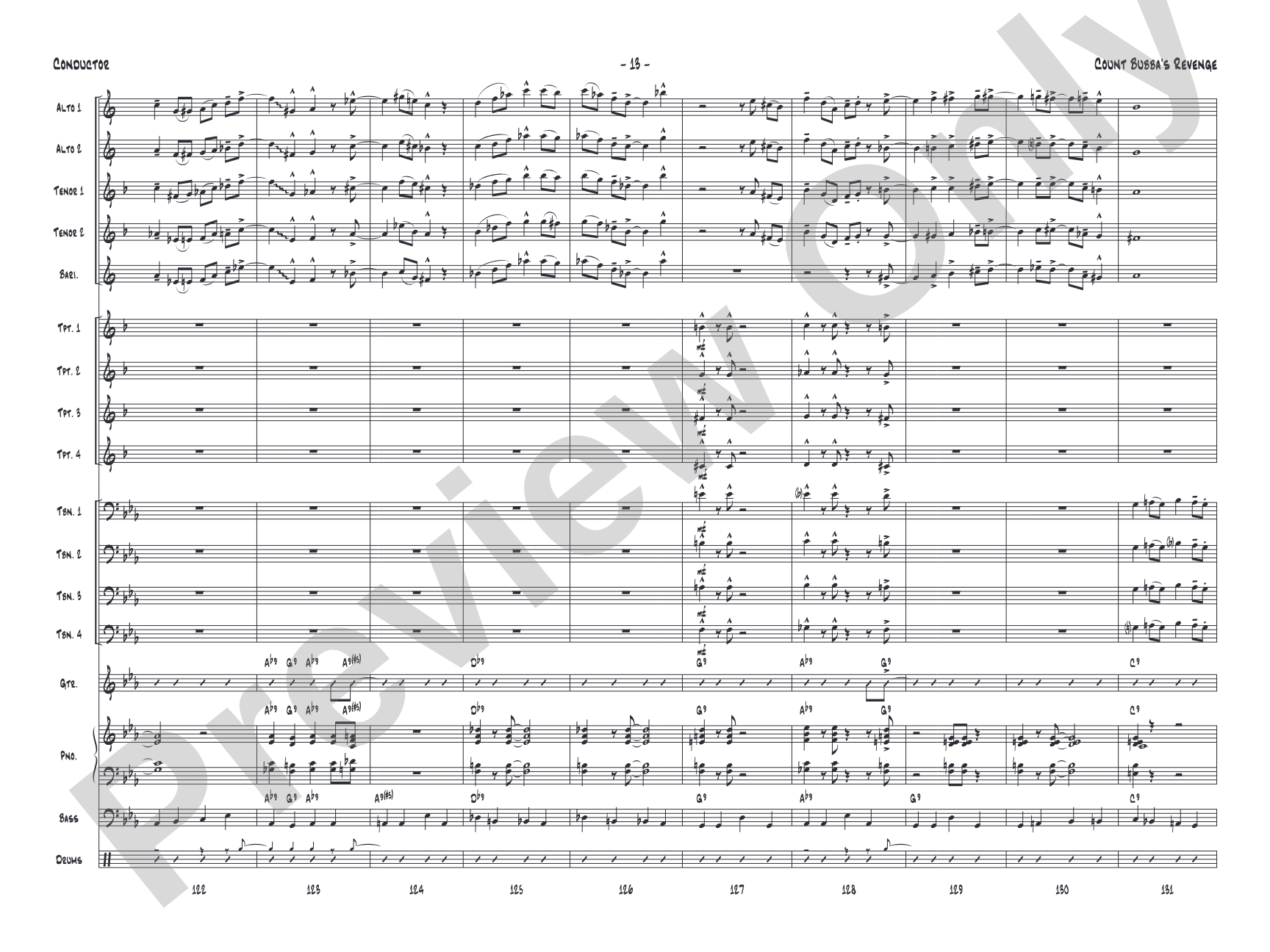 Count Bubba's Revenge: Jazz Ensemble Conductor Score & Parts