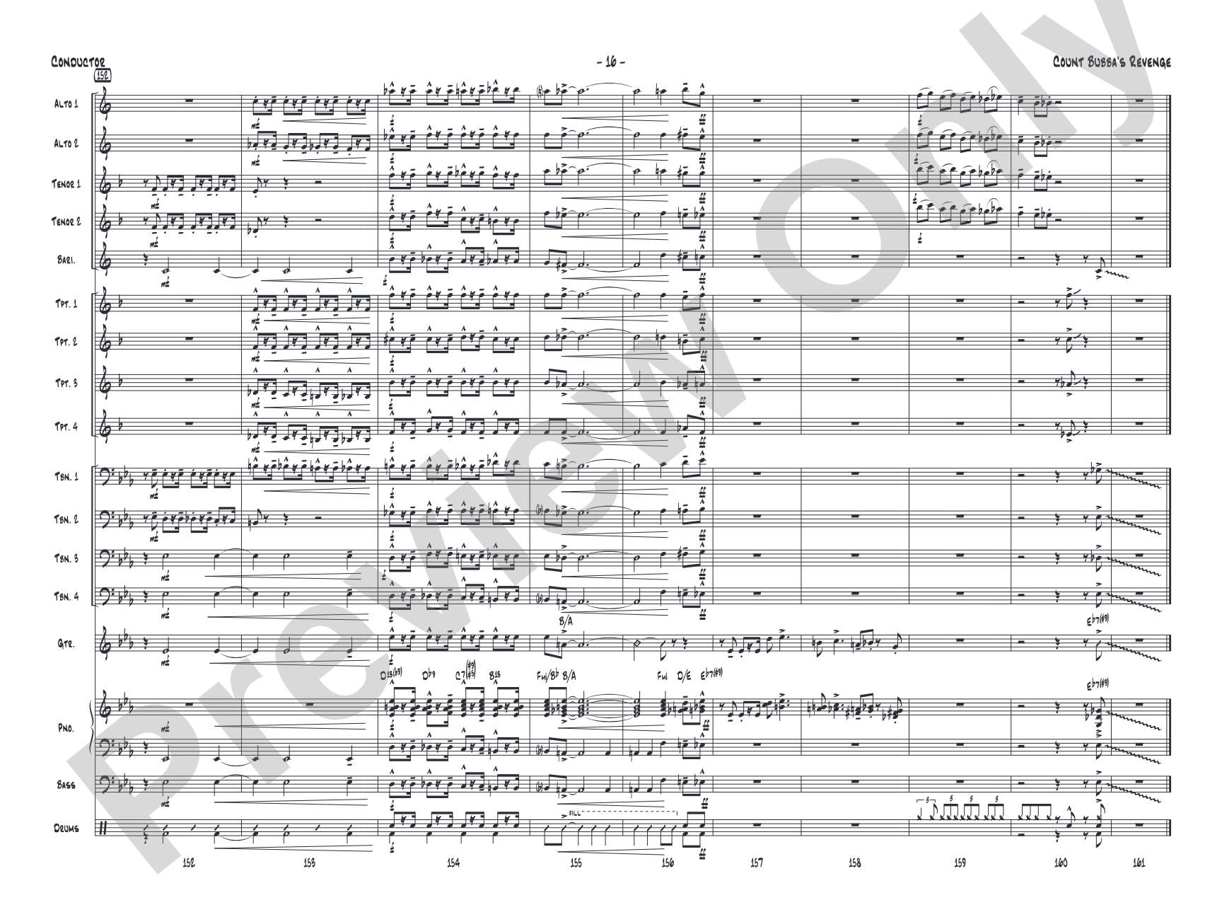 Count Bubba's Revenge: Jazz Ensemble Conductor Score & Parts