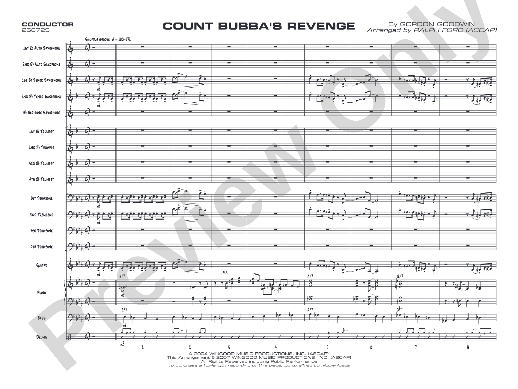 Count Bubba's Revenge: Jazz Ensemble Conductor Score & Parts